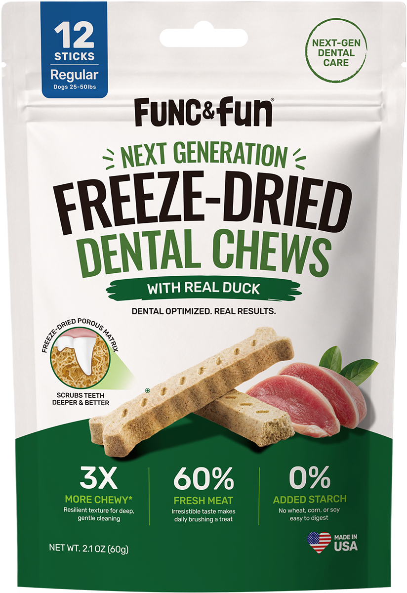Func&Fun Freeze-Dried Dental Chews Regular - Front Packaging