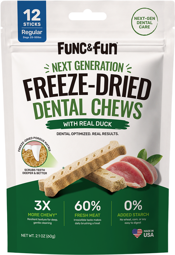 Func&Fun Freeze-Dried Dental Chews Regular - Front Packaging