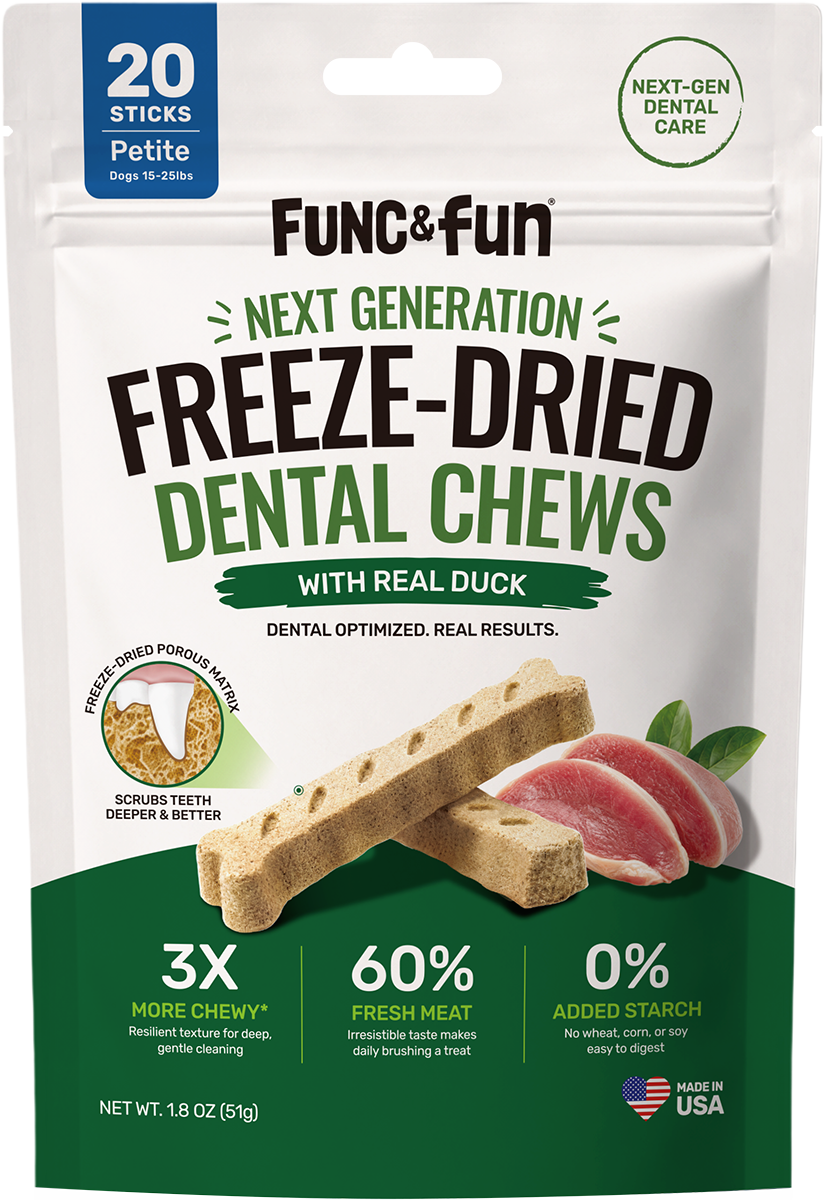Func&Fun Freeze-Dried Dental Chews Petite - Front Packaging