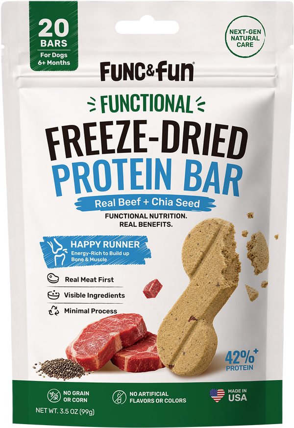 Func&Fun Freeze-Dried Protein Bar Mobility Support - Front Packaging