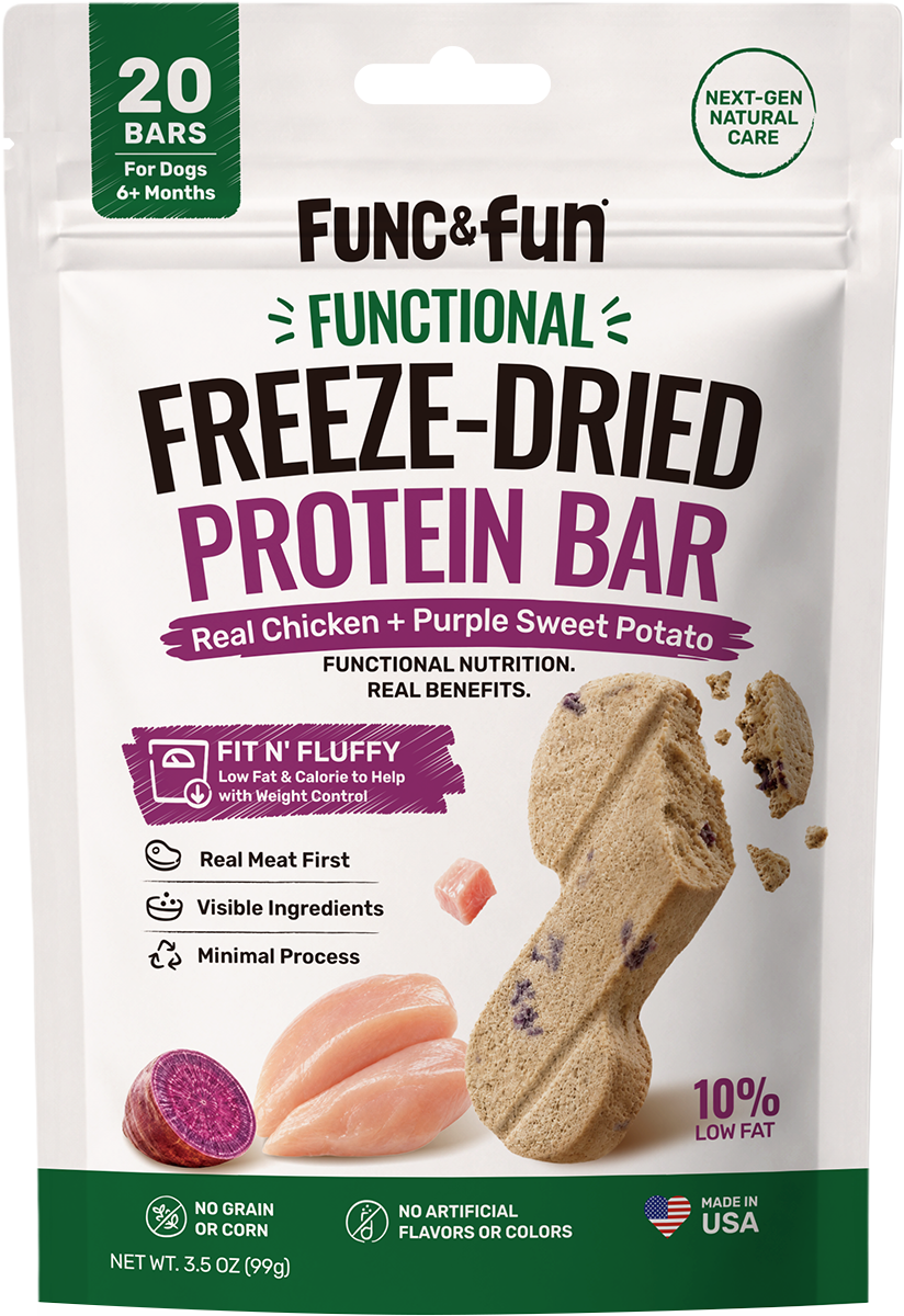 Func&Fun Freeze-Dried Protein Bar Weight Control - Front Packaging