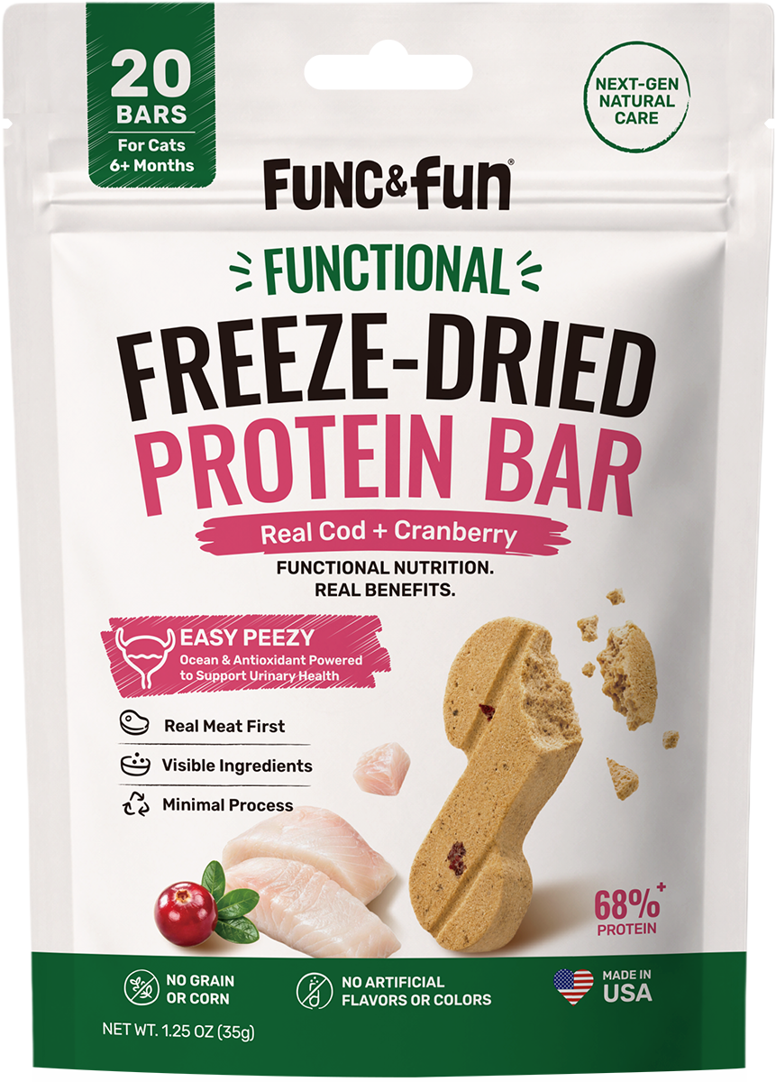 Func&Fun Freeze-Dried Protein Bar Urinary Care - Front Packaging